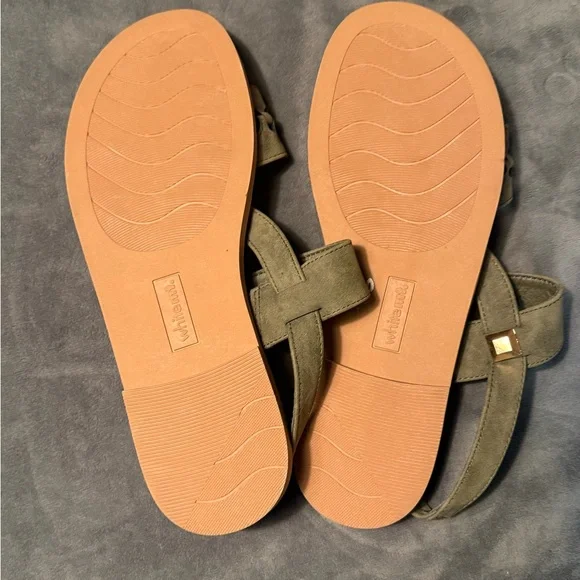 OLIVE GREEN Strappy Comfort Sandals - Size 8.5 - Picture 9 of 15